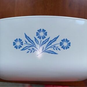 Corning Ware 1 1/2 quart cornflower blue casserole dish. Collectible